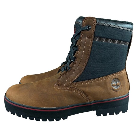 Timberland Spruce Mountain Warm Lined Rust Brown Leather Boots Men's Size 12 M - Picture 3 of 10